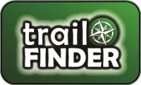 Trail Finder logo with round border