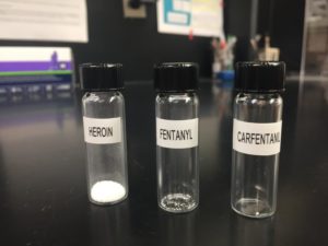 Carfentanil is an analog of fentanyl that is 100x as potent as fentanyl.