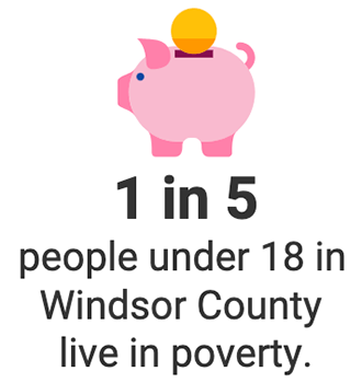 1-in-5 people under 18 live in poverty in Windsor county